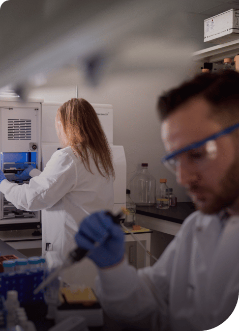 Arvinas scientific staff conducting experiments in lab