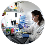 Women Scientist working in lab